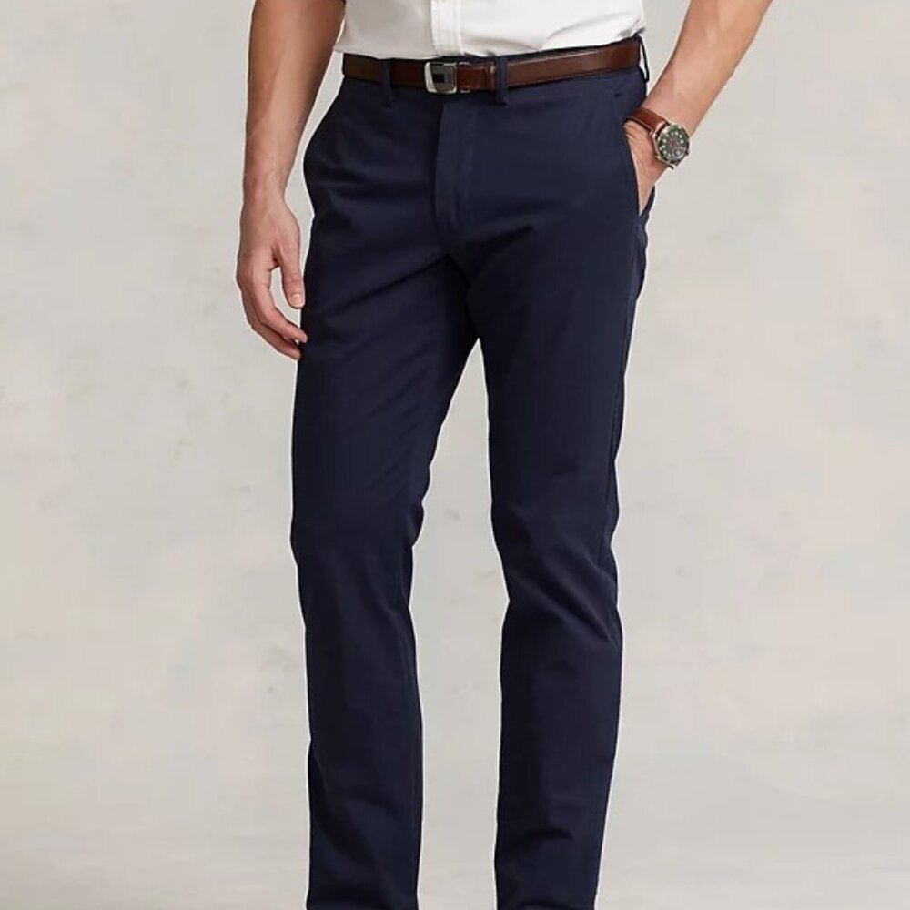 LAUREN Ralph Lauren Gray Trousers - Ultraflex Stretch Flat Front Pants